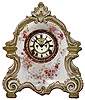 Ansonia Clock Co., New York, "La Bretagne" 8 day time and strike porcelain clock, c1904