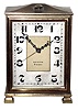 Zenith Swiss heavy brass and glass small 8 day Deco style desk alarm clock, c1930