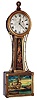 Massachusetts 8 day weight driven mahogany gold front banjo clock, c1840