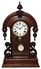 George A. Jones and Co. of New York City, "Parisian" walnut 8 day time and strike parlor clock, c1874