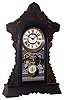F. Kroeber, New York, "Miranda" ebonized wood 8 day time and strike mantel clock, c1885