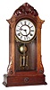 F. Kroeber, New York, "Winona" walnut 8 day time and strike mantel clock, c1875