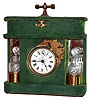 Waterbury Clock Co., Waterbury, Conn., "Plush Toilette" 30 hour cloth covered lady's clock set, c1890