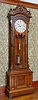 Seth Thomas Clock Co., Thomaston, Conn, "REGULATOR No. 14", floor standing jeweler's regulator in walnut, with mercurial compensated pendulum, hinged storage in base, and with center sweep seconds hand, from the Bob Wasserman collection, c1892 (dated), No. 170.