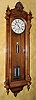 Seth Thomas Clock Co., Thomaston, Conn., "REGULATOR No. 19" station regulator in oak and with 2 jar mercury pendulum (thumb print jars), weight driven, 8 day. From the Bob Wasserman collection, c1890