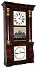 Seth Thomas, Plymouth Hollow, Conn., 8 day time and strike with a Mix Brothers calendar column and cornice shelf clock, c1860