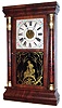 Seth Thomas Clock Co., Thomaston, Conn., "Shell Column" model with faux tortoise shell columns, 30 hour time and strike column shelf clock, c1870