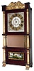 John Birge for George Mitchell, Bristol, Conn., 8 day time and strike strap brass movement triple decker shelf clock, c1831