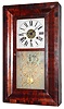 H. Welton and Co., Terryville, Conn., 30 hour time and strike/alarm brass movement OG shelf clock. The location name was printed on the label as two words rather than one, c1840.