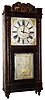 Daniel Pratt, Jr., Reading Mass., 30 hour time and strike wood movement half column and splat shelf clock, c1837.
