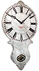 E. Howard and Co., Boston, Mass., "No. 17 Marble Dial", 8 day, time only, weight driven movement with black painted Roman numerals and red painted minutes and signature, c1874