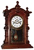 Welch, Spring and Co., Forestville, Conn., "Patti No. 1", 8 day, time and strike, spring driven movement in rosewood and rosewood veneer case with papered metal dial, c1885