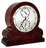 English bracket clock with astronomical dial, 8 day, time only, spring driven fusee movement, with Graham's dead beat escapement and maintaining power, in a mahogany veneer case with painted metal dial. There is an unusual beat adjustment mechanism on pendulum, enabling precise setting, c1840