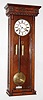 Vienna Regulator, unsigned 2-weight walnut time and strike wall clock, c1900