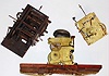 Long case Striking Clock Movements- 3 (Three): English 8 day long case 30 hour wooden works; American (?) 30-hour continuous chain, 19th century