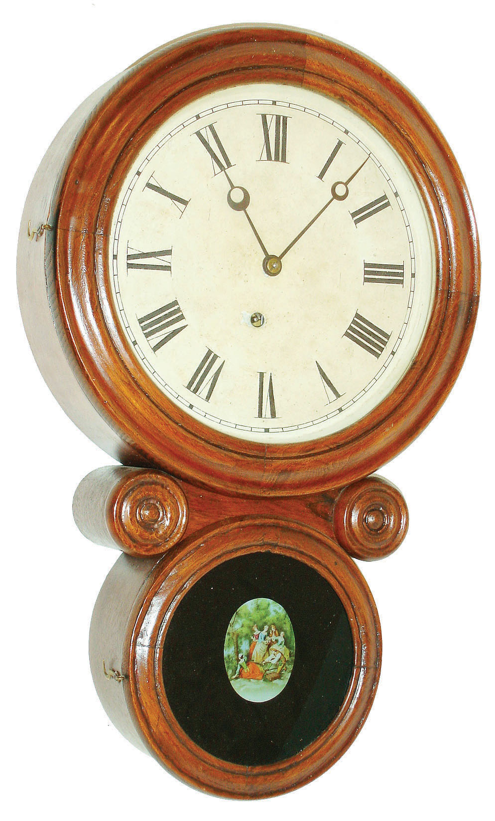 E. Ingraham & Co., Bristol, Conn., 8 day, ionic style wall clock or timepiece, c1911 — Antique Clocks Price Guide