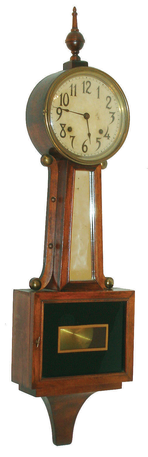 E. Ingraham & Co., "Nyanza", 8 day, time and strike banjo clock, c1915 — Antique Clocks Price Guide