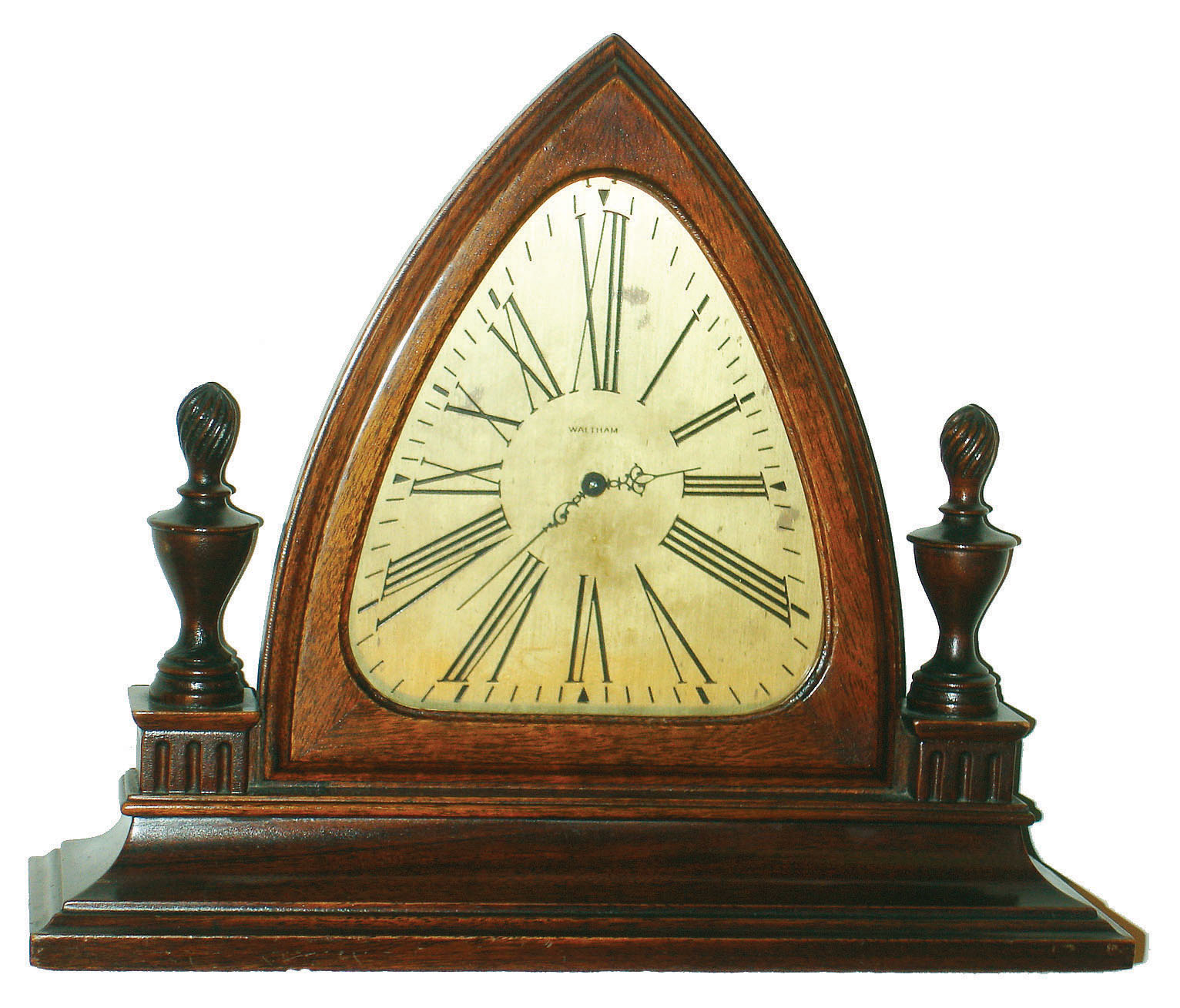 Waltham Watch Co., Waltham, Mass., mahogany 8 day time only boudoir clock, c1925 — Antique Clocks Price Guide