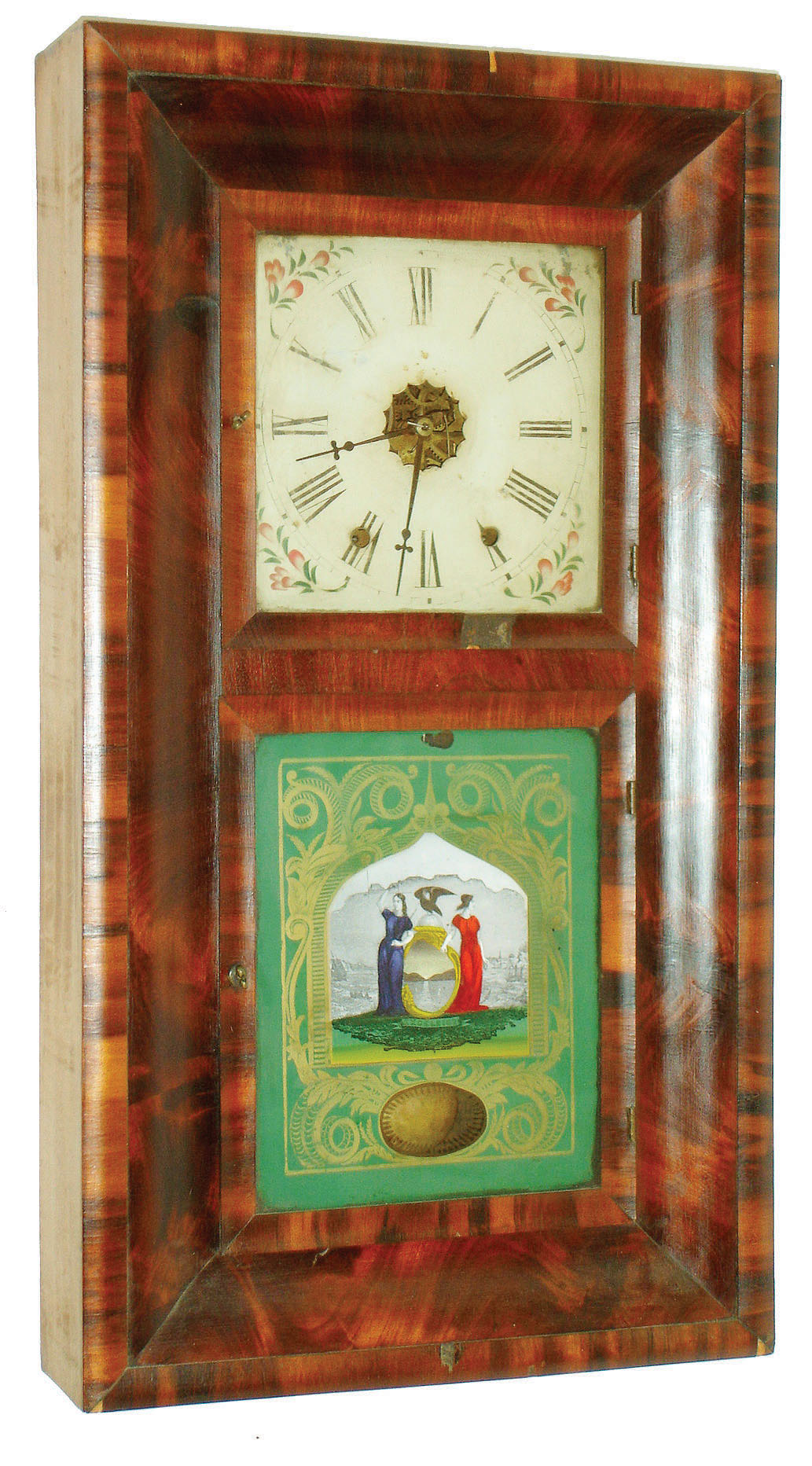 Jerome and Co., (New Haven Clock Co.), New Haven, Conn., 8 day, time and strike OOG shelf clock. — Antique Clocks Price Guide