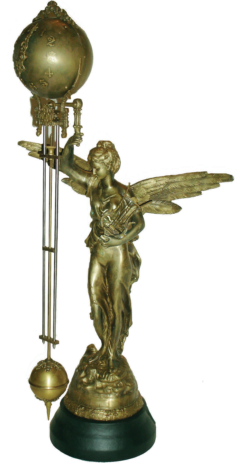 Reproduction of Ansonia "Gloria" cast metal 8 day swinger, 21st century. — Antique Clocks Price Guide