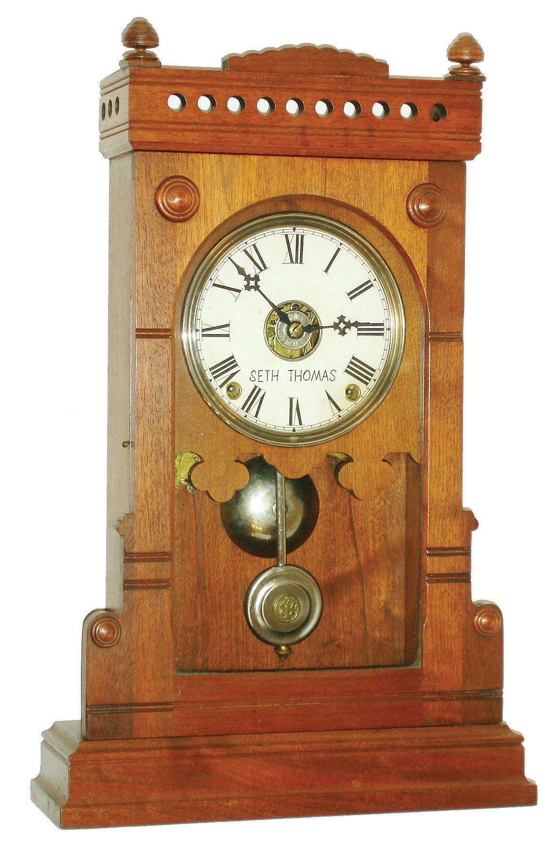 Seth Thomas Clock Co., Thomaston, Conn., "Boston",  8 day, time, strike and alarm city series mantel clock, c1879 — Antique Clocks Price Guide
