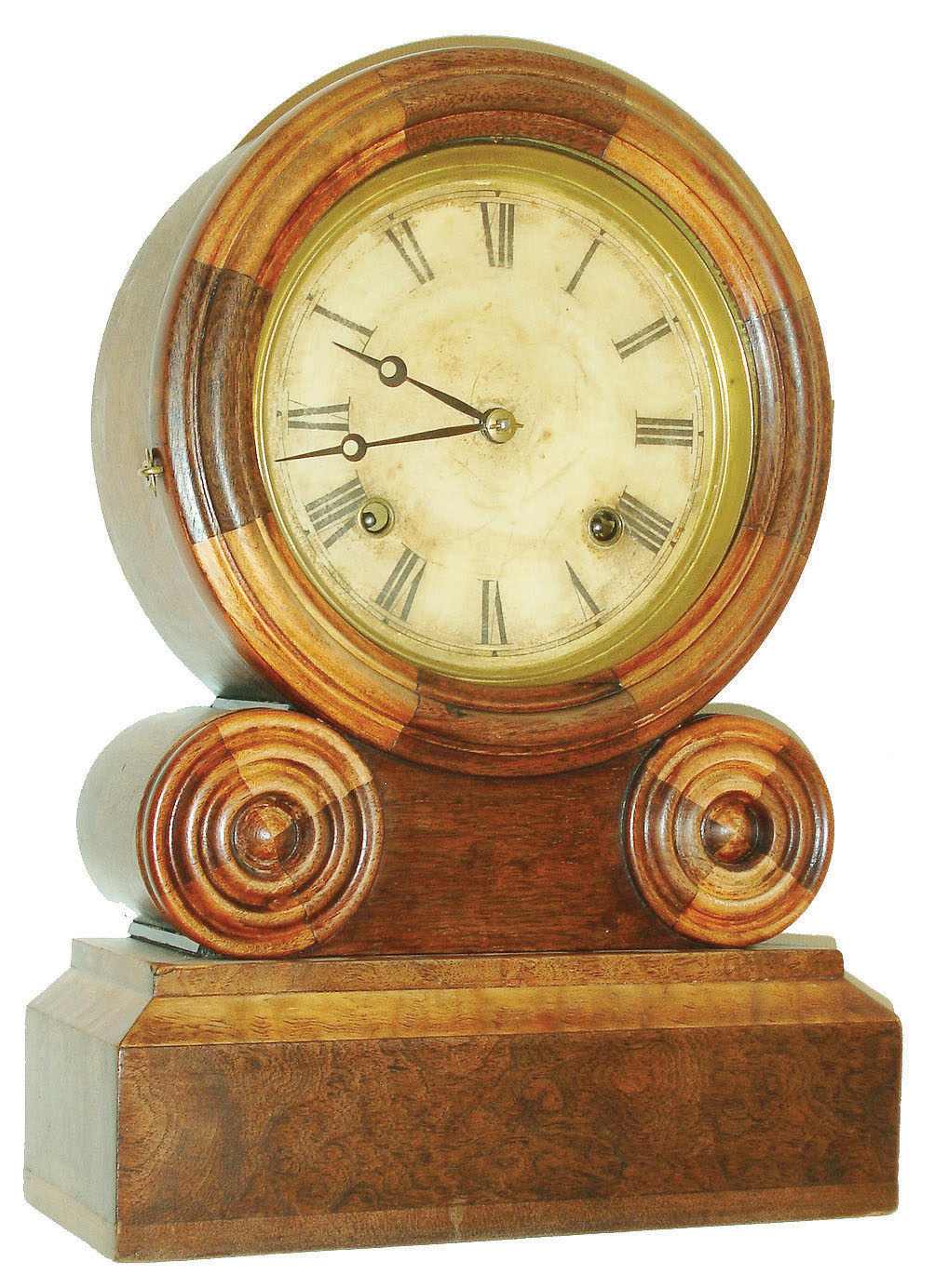 E. Ingraham & Co., Bristol, Conn. "Grecian Mosaic" 8 day time and strike shelf clock, c1870 — Antique Clocks Price Guide