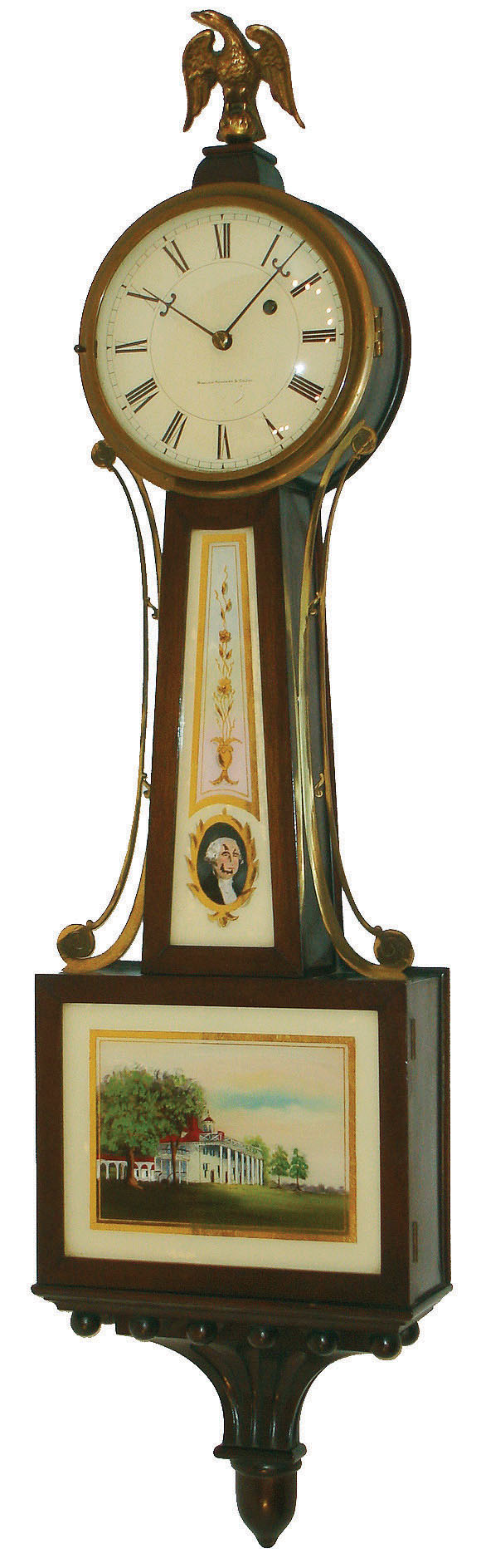 E. Howard & Co., Boston, Mass., 8 day, weight patent or banjo timepiece retailed by Bigelow, Kennard & Co.,  c1923 — Antique Clocks Price Guide