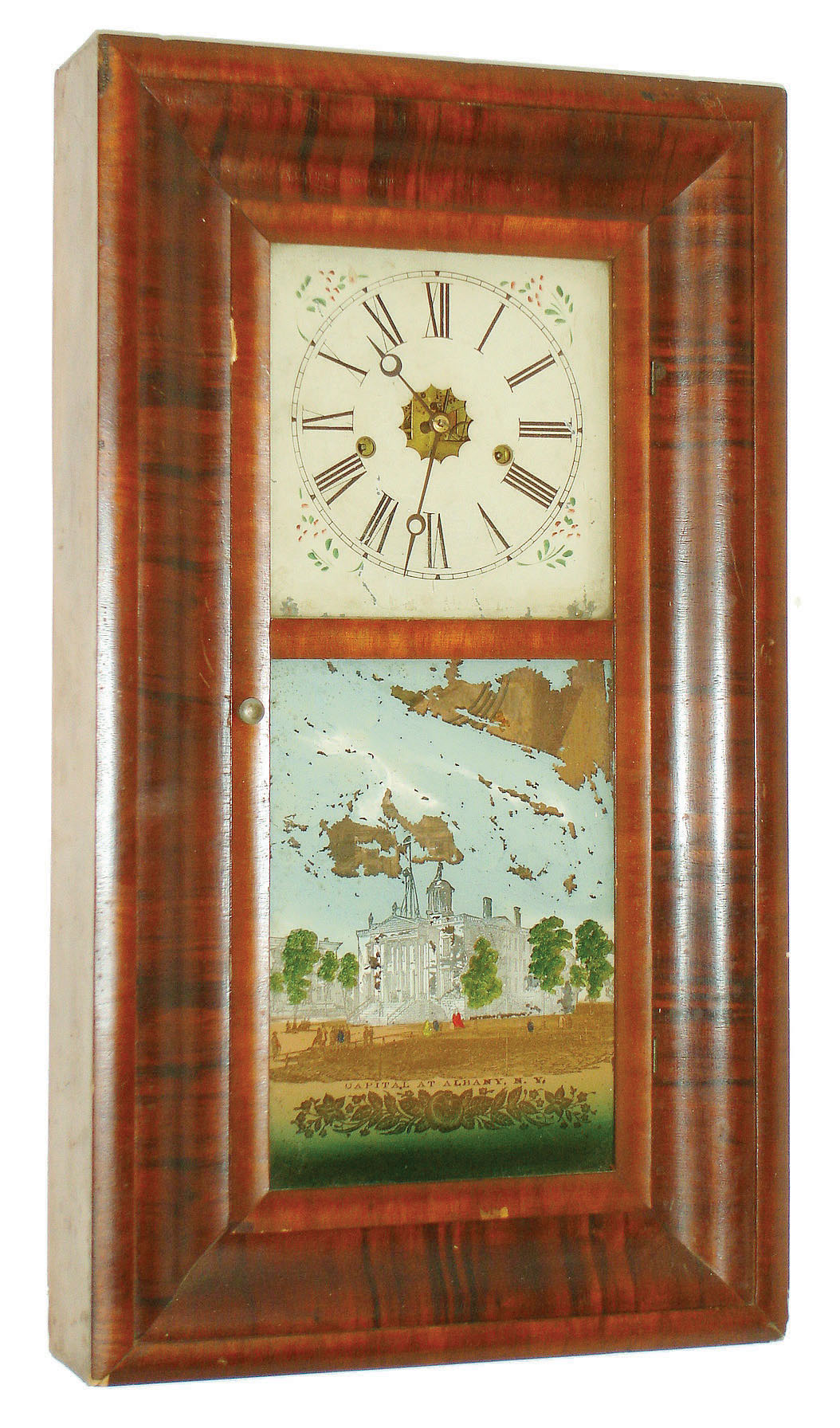 E. N. Welch Mfg. Co., Forestville, Conn., 8 day, time and strike OOG shelf clock.  c.1875 — Antique Clocks Price Guide
