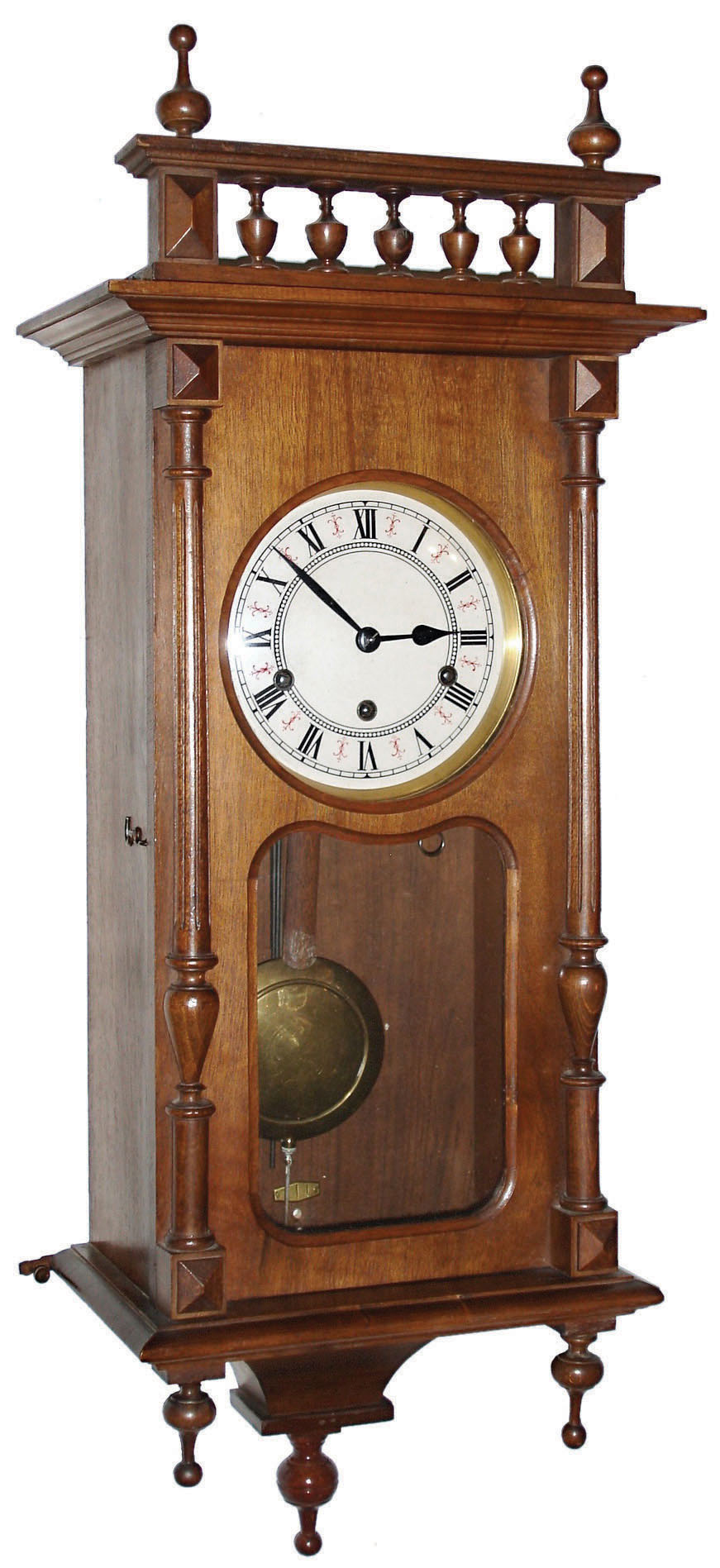German walnut 8 day Westminster chime wall clock, c1960 — Antique Clocks Price Guide