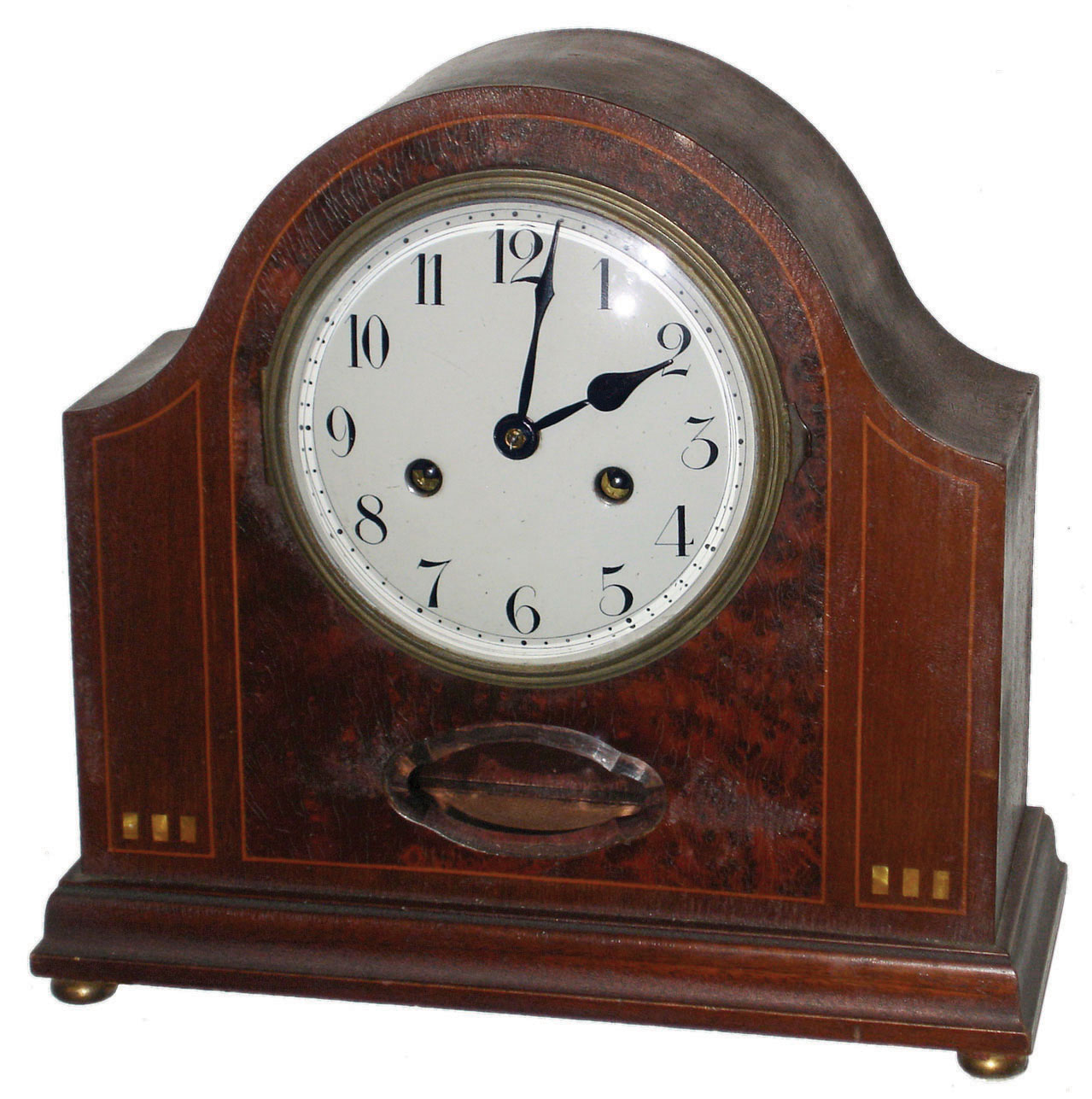 Gustav Becker, Germany, inlaid mahogany 8 day time and strike mantel clock, c1910 — Antique Clocks Price Guide