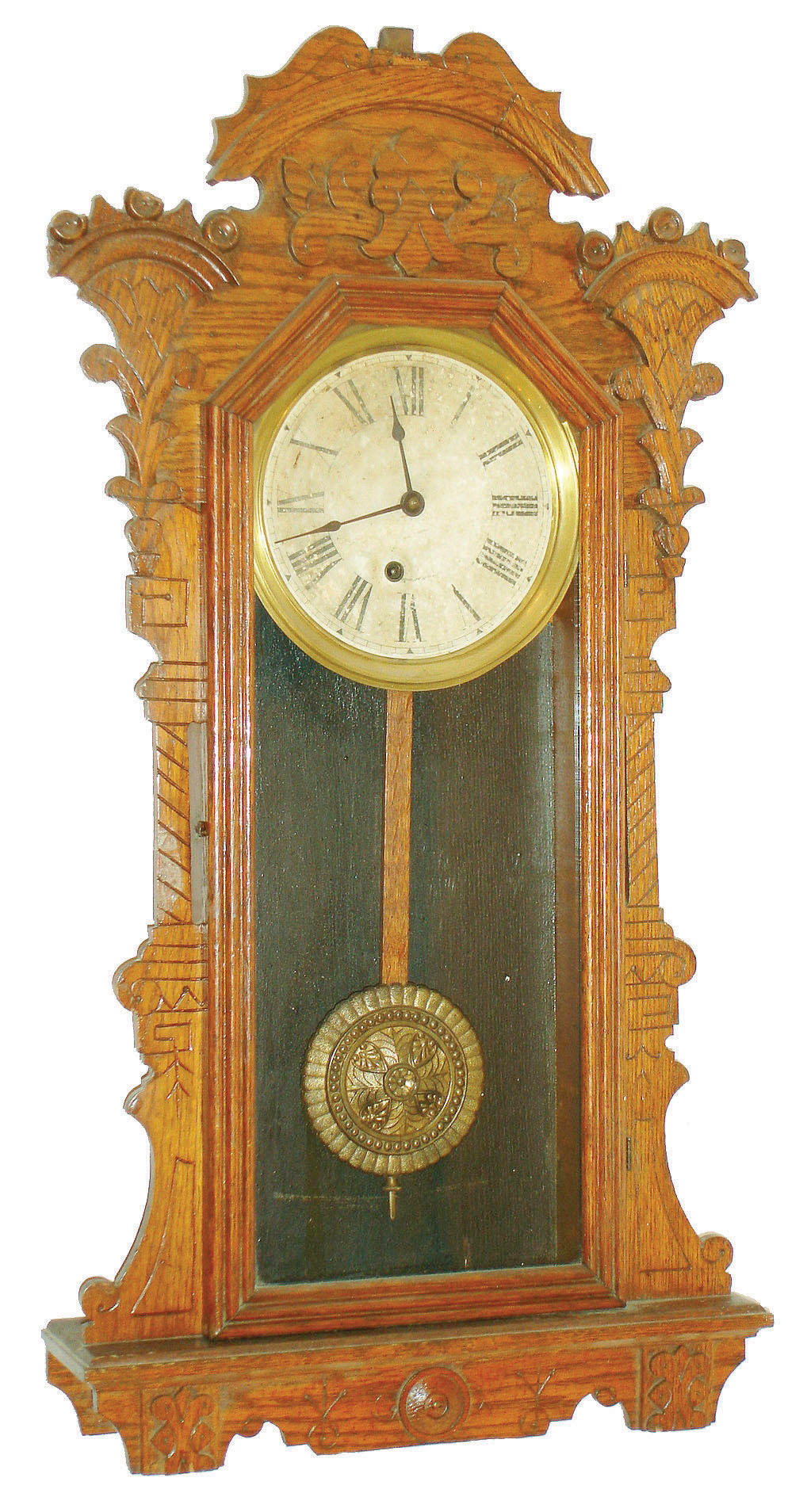E. Ingraham & Co., Bristol, Conn., "Pacific", 8 day, wall timepiece, c1896 — Antique Clocks Price Guide