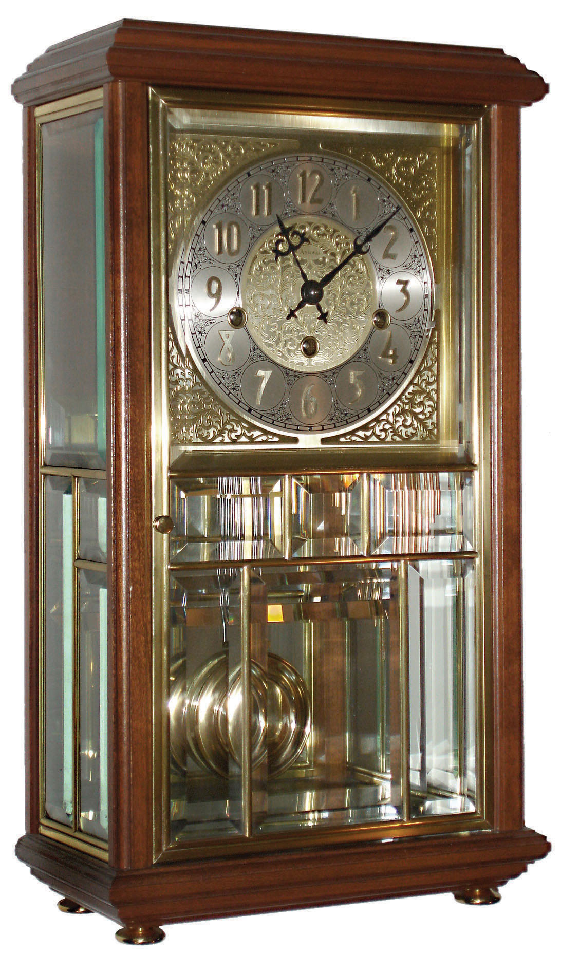 Ansonia Clock Co., Lynnwood, WA "Simplicity" reproduction 8 day triple chime mantel clock, 1987 — Antique Clocks Price Guide
