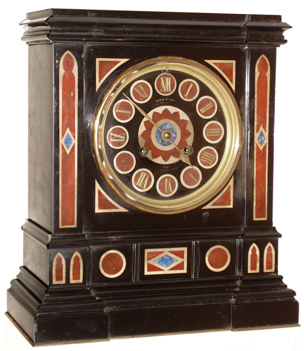 LeRoy & Fils, Paris and London, marble 8 day time and strike mantel clock, c1890 — Antique Clocks Price Guide