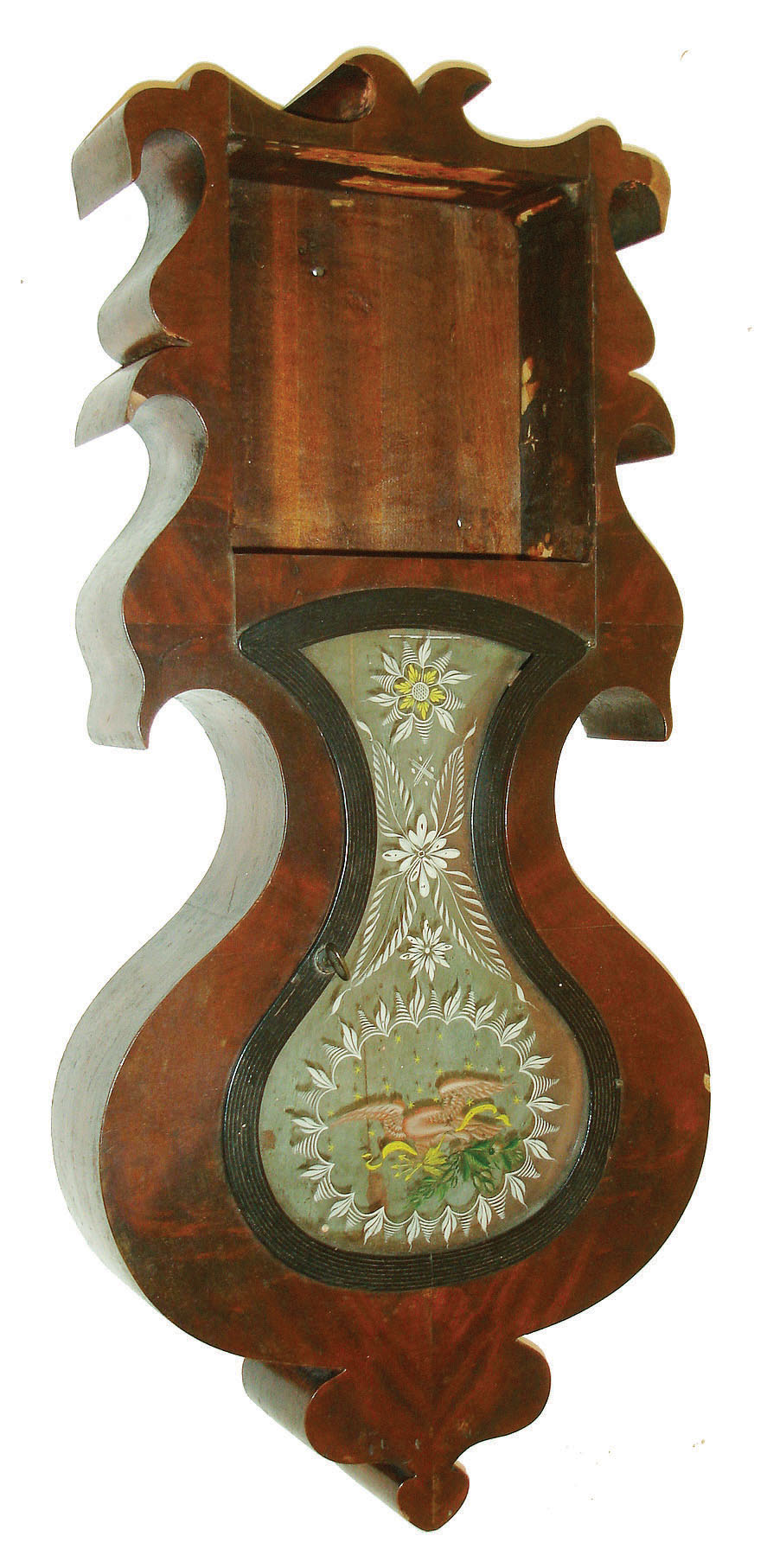 Forestville Mfg. Co. (J.C. Brown), Forestville, Conn., empty wall acorn clock case. — Antique Clocks Price Guide