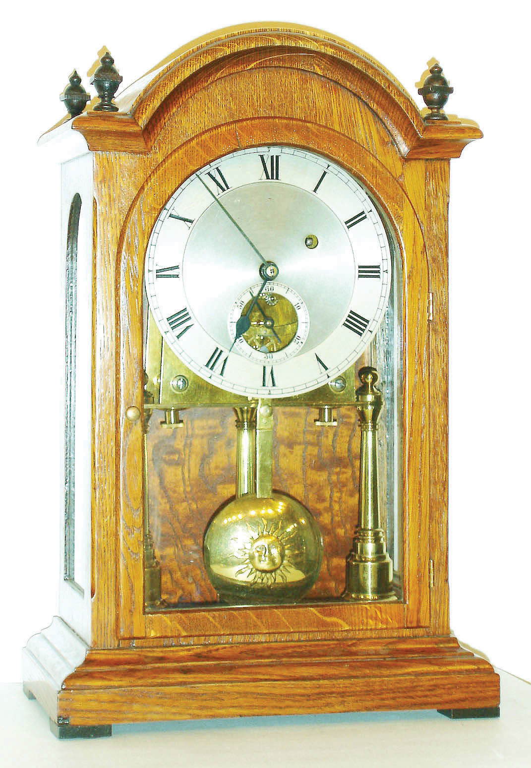 English, fusee mantle clock timepiece, with rare pendulum detent escapement, indicating true seconds on subsidiary dial above 6, c1890 — Antique Clocks Price Guide