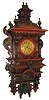 German, Lenzkirch, immense and ornate "Freischwinger" or free-swinger with pendulum open in bottom section, serial #824349, c1885