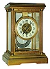 Boston Clock Co., "Delphus" 8 day time and strike tandem wind brass and beveled glass crystal regulator, serial number 2846, c1890