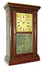 Forestville Manufacturing Co., (J.C. Brown), Forestville, Conn., 8 day, time and strike spring fusee movement ripple shelf clock, c1850
