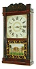 Norris North, Torrington, Conn., 30 hour, weight wood movement half column and splat shelf clock, c1830