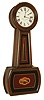 E. Howard & Co., Boston, Mass., "No. 5 Banjo Reissue", 8 day, weight brass movement banjo clock or timepiece.  Serial No 11 stamped on the case, the movement and written on the back of the dial, c1977