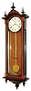 E. Howard & Co., Boston, Mass., "No. 71 Regulator" wall clock, 8 days, time only, weight driven movement in a black walnut case with painted metal dial, c1875