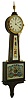 Waltham Clock Co., Waltham, Mass., 8 day, weight brass movement patent or banjo clock or timepiece.  Movement is stamped 3211, c1923