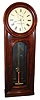 E. Howard & Co., Boston,  "Regulator No. 12" wall clock, in original grained cherry case, now less bottom trim molding, and with a stand that allows it to be used as a floor clock, c1875