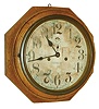 New Haven Clock Co., New Haven, Conn., 8 day, double wind lever movement octagon wall clock or timepiece, c1900