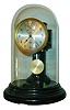 Poole Mfg Co., Ithaca, New York, "Executive" battery desk clock with molded bakelite base and glass dome, c1925