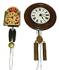 Clocks- 2 (Two) German: wag-on-the-wall and postal clock