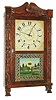 E. Terry & Son, Plymouth, Conn., 30 hour, wood movement carved column and splat shelf clock, c1830