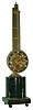 Reproduction Asian upside-down 8 day swinger signed "Huguenin A Paris", (no base or glass dome),  modern