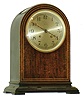 Waltham Clock Co., Waltham, Mass., 8 day, time and strike visible escapement inlayed mahogany mantel clock, c1920