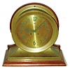 Chelsea Clock Co., Boston, Mass., "Commander" 8" dial brass and mahogany 8 day ships bell mantel clock, 1908